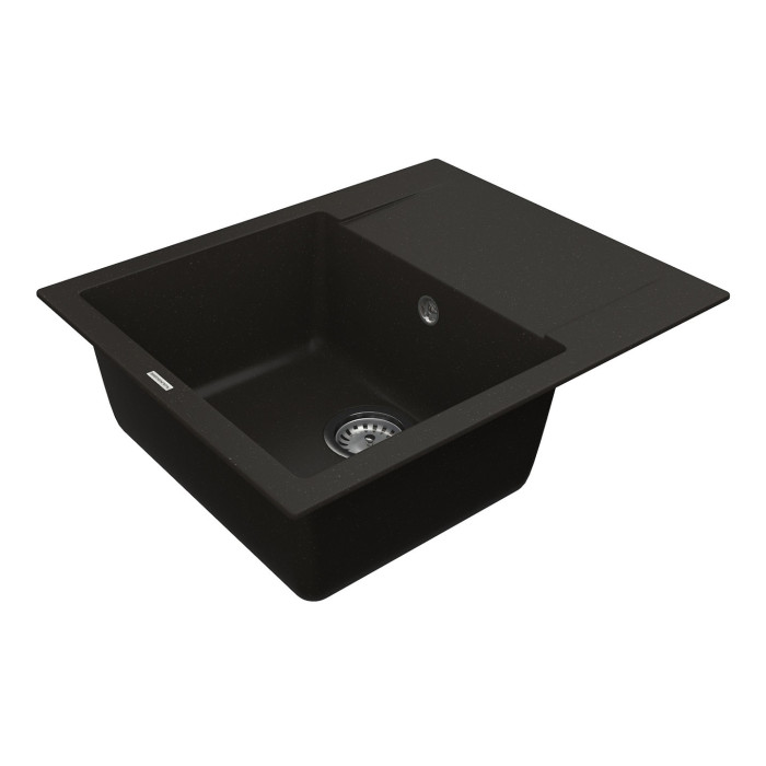 Мийка для кухні Vankor Orman OMP 02.61 Black прямокутна з сифоном