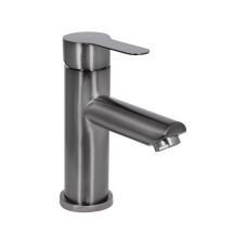 Смеситель для раковины Brinex Pure 001F низкий  Graphite BRIPUR001FGRP