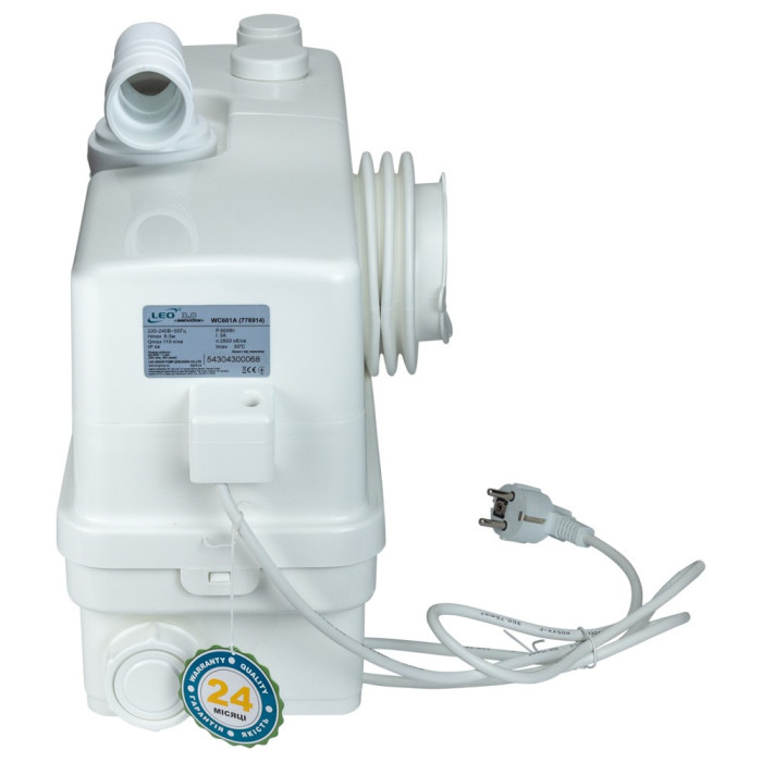Станція  LEO 0.6кВт Hmax 8.5м Qmax 110л/мин 3 входа + фронтальный вход 90мм WC601A