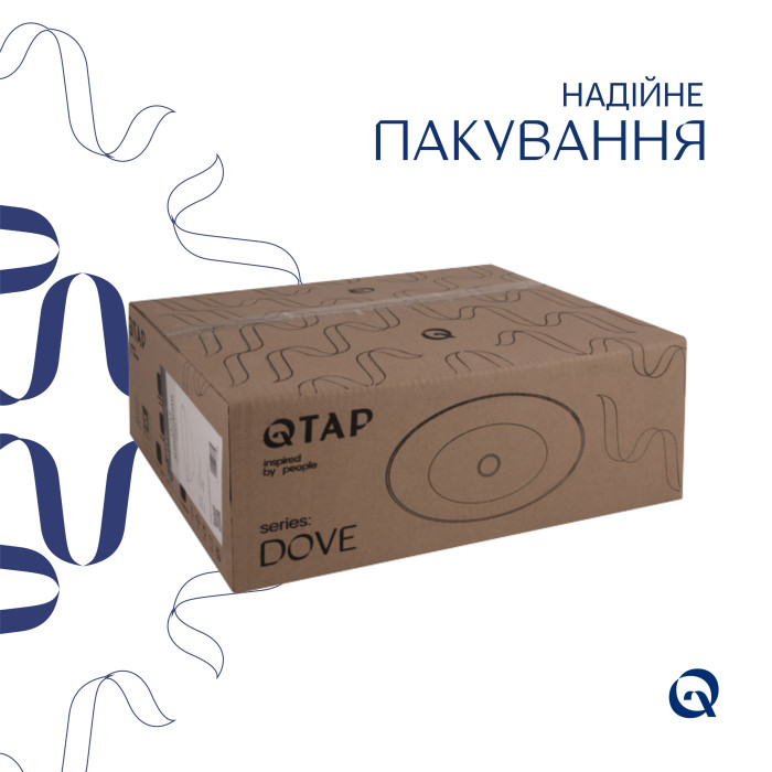 Раковина-чаша Qtap Dove 415x340x140 White QT06116062AW