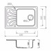 Мийка кам'яна кухонна FANCY MARBLE Filadelfia чорна