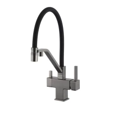 G4395-69 кухня під осмос одноваж вис силік. вил. лат  шпил карт.90° Ø35 (Gungrey/чорний) {8/1}