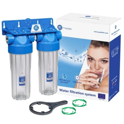 Двоступінчастий магістральний фільтр Aquafilter FHPRCL34-B-TWIN