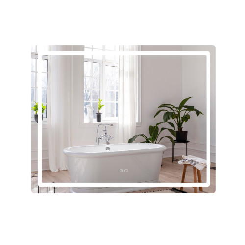 Зеркало Qtap Mideya (DC-F910) 1000х800 с LED-подсветкой Touch, с антизапотеванием, диммером QT2078F910W