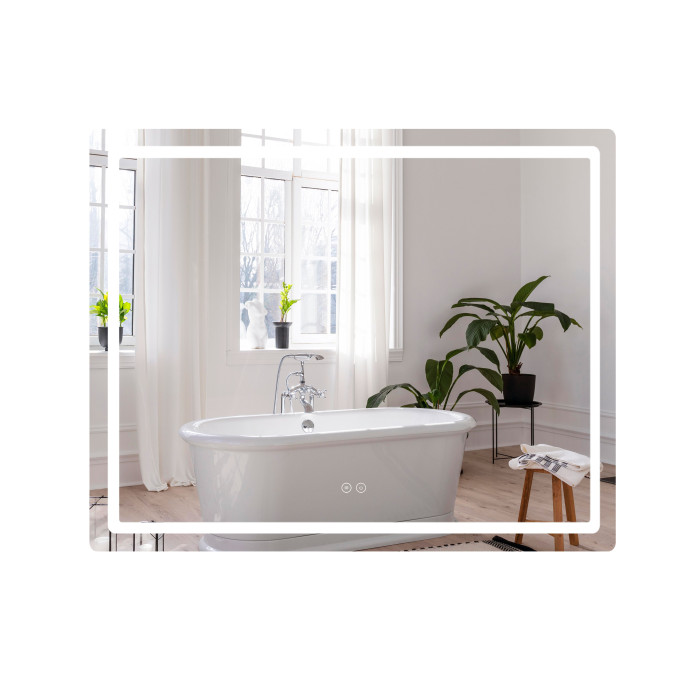 Зеркало Qtap Mideya (DC-F910) 1000х800 с LED-подсветкой Touch, с антизапотеванием, диммером QT2078F910W