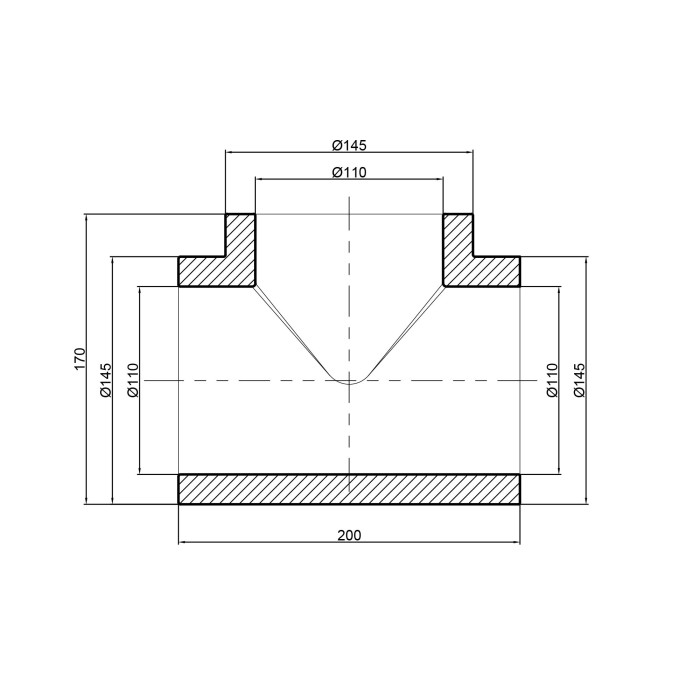 Тройник из полипропилена Thermo Alliance 110