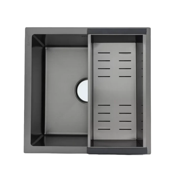 Кухонна мийка GAPPO GS4444-6 інтегрована 440x440 мм, нержавіюча сталь, поверхня PVD