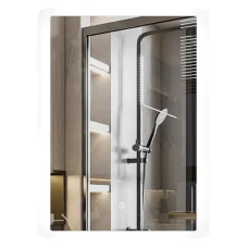 Зеркало прямоугольное LED 80х60 MIXXUS Premium Olivary Reverse контур, с антизапотев., димер