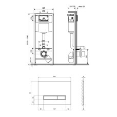 Інсталяція підвісного унітазу Qtap Nest ST з кнопкою Glass White