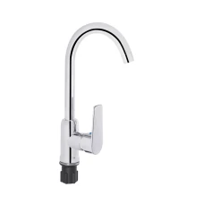 Смеситель для кухни Brinex 35C 20N, с изогнутым изливом, хром