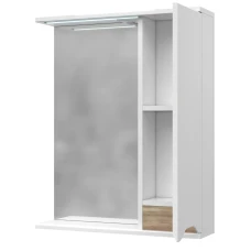 Зеркало-шкаф 70x75х15 АМЕЛИЯ Mirater, LED дуб сонома (P)