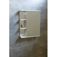 Дзеркальна шафа 55см ОПТИМА Barco Blanco (1дв.3пол.) лев.