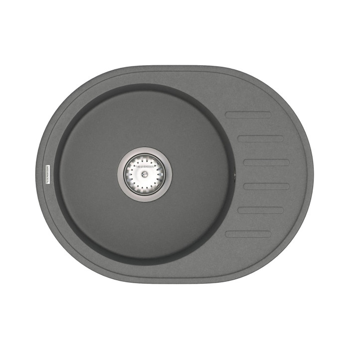 Мийка для кухні Vankor Lira LMO 02.57 Gray кругла з сифоном