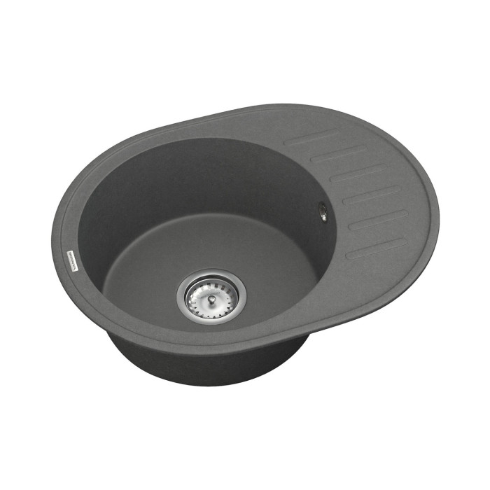 Мийка для кухні Vankor Lira LMO 02.57 Gray кругла з сифоном