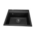 Мойка GRANADO LERIDA 560x510x200 прямоуг. black shine + сифон