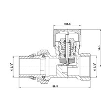 Клапан термостатический SD Forte 3/4" с антипротечкой для радиатора прямой SF239W20