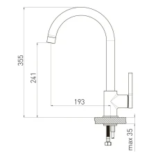 Кухонный смеситель черный с золотом Volle Mora 1537.110126