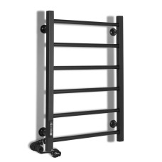 Електрична рушникосушарка Laris Зебра Альфа ЧКЧ6 500 х 600 Э (підключення ліворуч) 95Вт, R3 чорний (73207670)