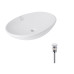 Комплект Qtap Dove: Раковина накладная овальная 635x420x150 мм White + Донный клапан PU02O