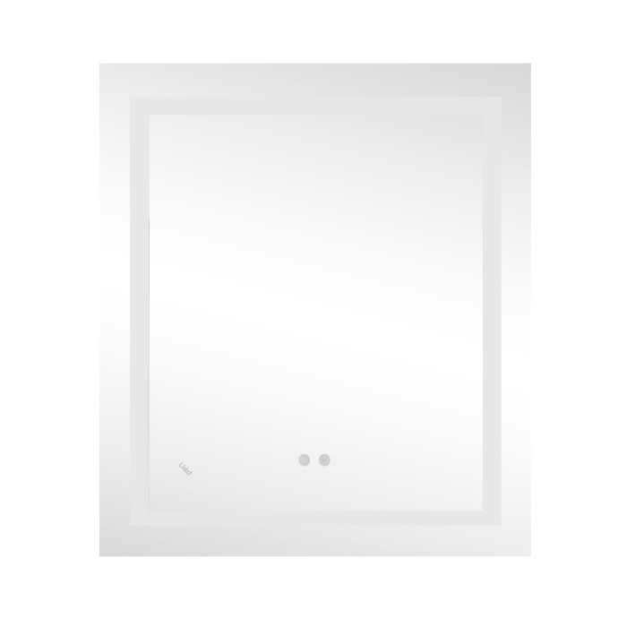 Зеркало Lidz Kubis 700х800 с LED-подсветкой Touch, с антизапотеванием, с диммером, регулятор яркости LD78LF9048070