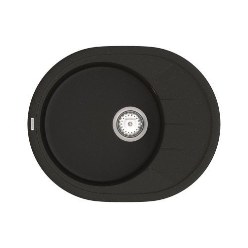 Мойка Vankor Sity  620х500х200 овал. Black + сифон