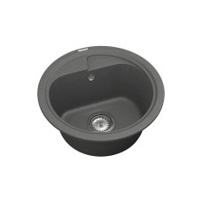 Мойка для кухни из исскуственого камня Vankor Polo 450х450х200 круглая Gray + сифон