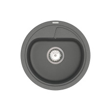 Мойка для кухни из исскуственого камня Vankor Polo 450х450х200 круглая Gray + сифон