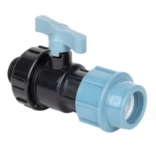 Компресійний ПЕ кульовий кран ITAL 50 мм х 1 1/2" із зовнішньою різьбою