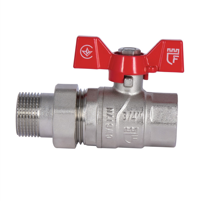 Кран шаровой "Американка" SD Forte 3/4" прямой SF220W20