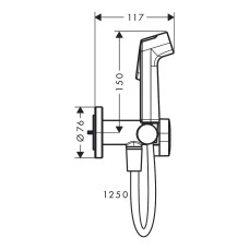HANSGROHE S гігієнічний душ  1jet EcoSmart, зі шлангом 1,25 м та тримачем, білий матовий