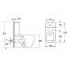Компакт підлоговий з сидінням Slim slow-closing Volle ORLANDO 13-35-342