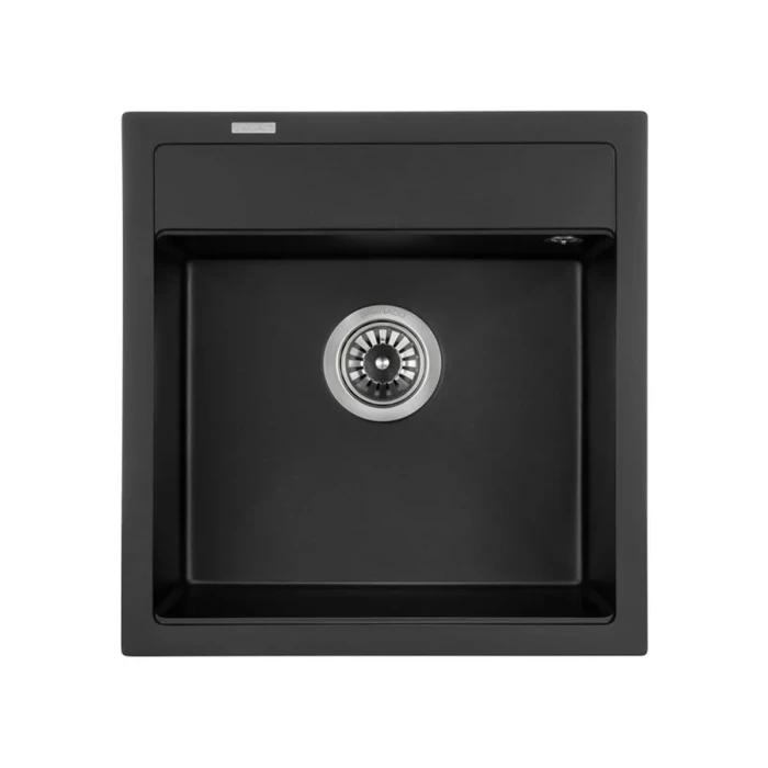Мойка GRANADO MERIDA 496x480x200 квадрат. black shine + сифон