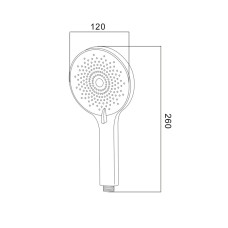 Лейка для ручного душа Lidz Niagara 32 120 мм округлая LDNIA32CRM47554 Chrome