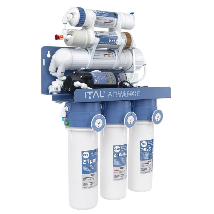 Осмос ITAL Advance 6-75MP (6 ступенів + помпа, мембрана DUPONT 75 галон) (ADV-RO6-75MP) {1}