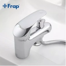 Змішувач для умивальника Frap F1221 з душовою лійкою, хром