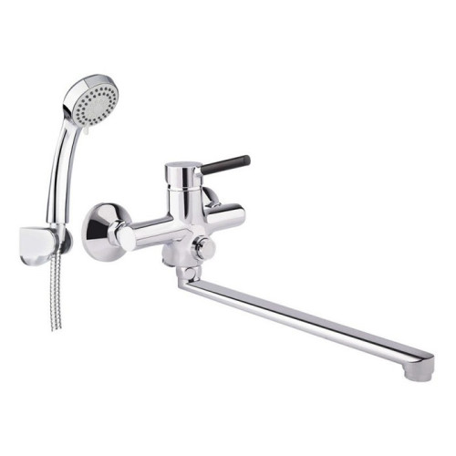 Смеситель для ванны длинный гусак Q-TAP Inspai d-35, NEW хром