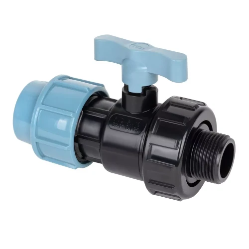Кран шаровый полиэтиленовый 20 мм 1/2" наружный
