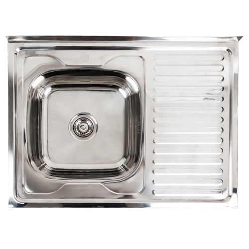 Мойка прям. накл. 600х800 полир. PLATINUM лев.
