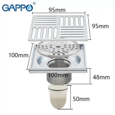 Вертикальний трап GAPPO G81051, латунь, 100х100 мм, хром