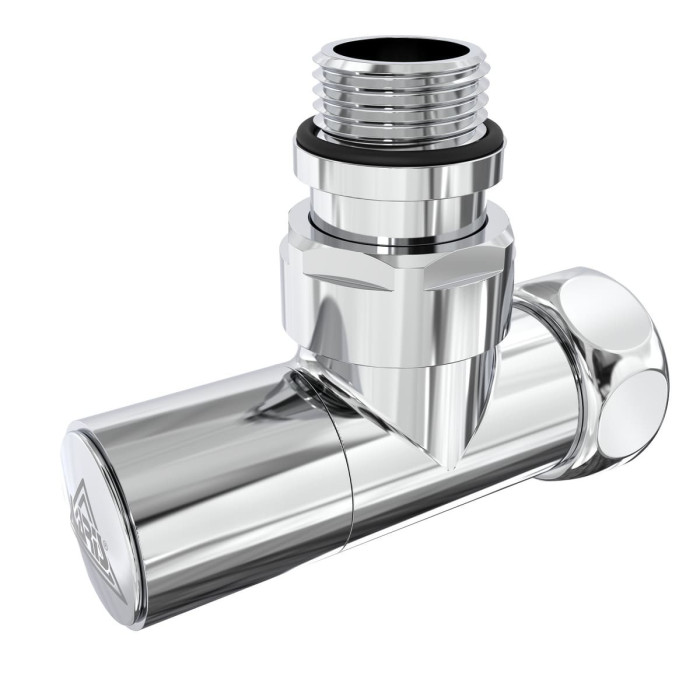Кран для полотенцесушителя угловой обычный хром 1/2х3/4 Luxon (комплект-2шт)
