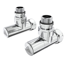 Кран для полотенцесушителя угловой обычный хром 1/2х3/4 Luxon (комплект-2шт)
