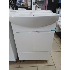 Тумба для умывальника 55-Cersania АКВА Barco Blanco (2 дверцы ,1 ящик)