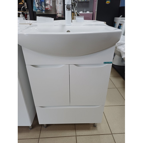 Тумба для умивальника 55-Cersania АКВА Barco Blanco (2дв,1ящ)