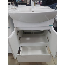 Тумба для умывальника 55-Cersania АКВА Barco Blanco (2 дверцы ,1 ящик)