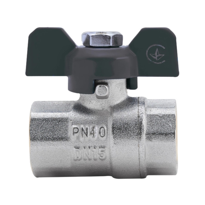 Кран шаровой SD Plus 1/2" ВР для воды (бабочка) SD602W15