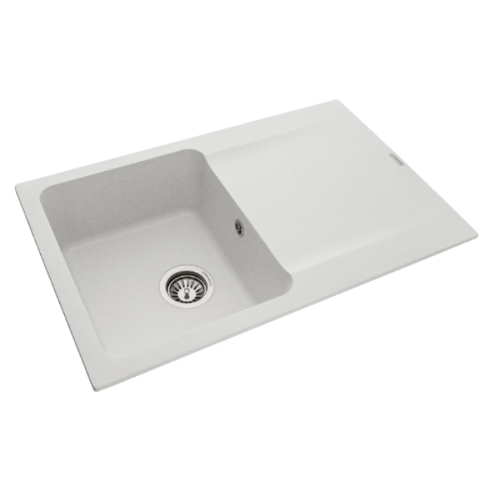 Мойка GRANADO VIGO 775x495x195 прямоугольная white + сифон