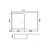 Мойка GRANADO VIGO 775x495x195 прямоугольная white + сифон