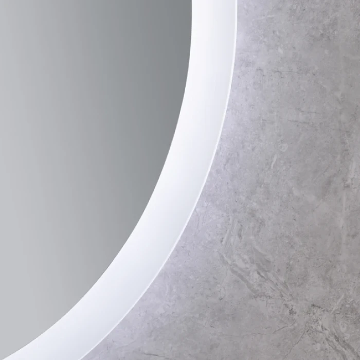 Зеркало круглое LED 60 MIXXUS Plain контур, часы, с антизопотев.