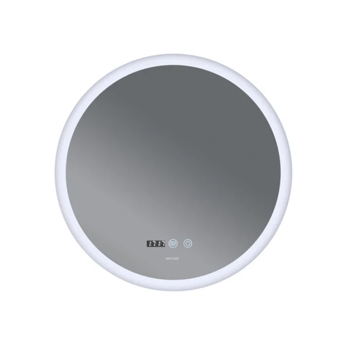 Дзеркало кругле LED 60 MIXXUS Plain MC10-60(MI6013) підсвітка контурна, годинник, антизапотівння