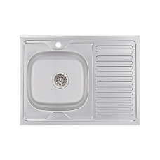 Кухонная мойка Brinex 6080-L 0,6 мм Satin (BRIN6080LSAT06)